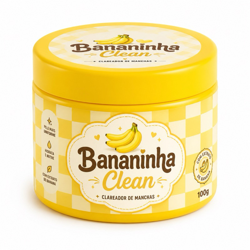 Bananinha Clean 100g | Creme para Virilhas, Axilas, Cotovelos e Joelhos | Ajuda a Uniformizar o Tom da Pele