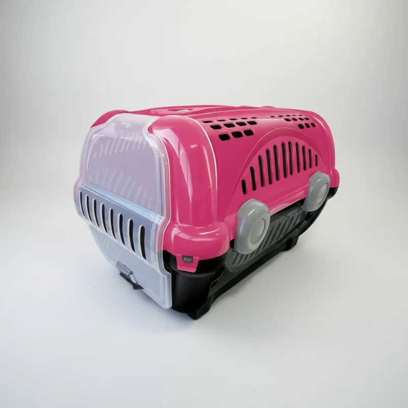 Caixa Transporte Animais Luxo Furacão Pet N1 Cães Gatos Rosa Cachorro Filhote Pequeno Resistente