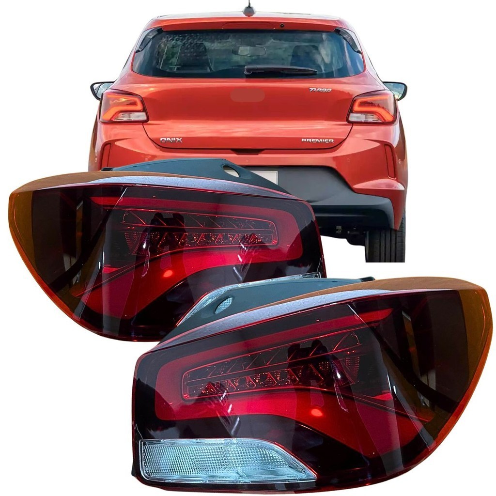 Lanterna Traseira Para Chevrolet Onix Hatch 2020 2021 2022 à 2024 Com Led
