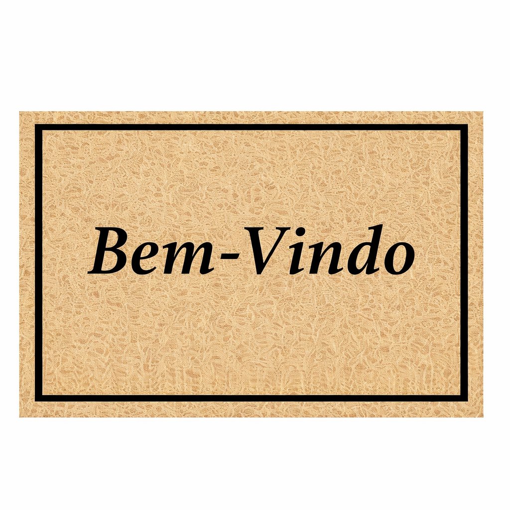 Tapete Bem Vindo Antiderrapante 80x40 Para Porta de Entrada Diversos Modelos