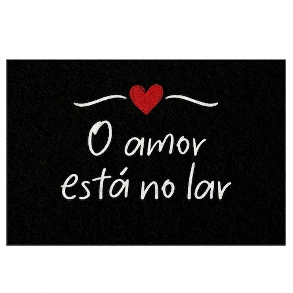 Tapete Decorativo Antiderrapante Amor Para Porta de Entrada 70x30