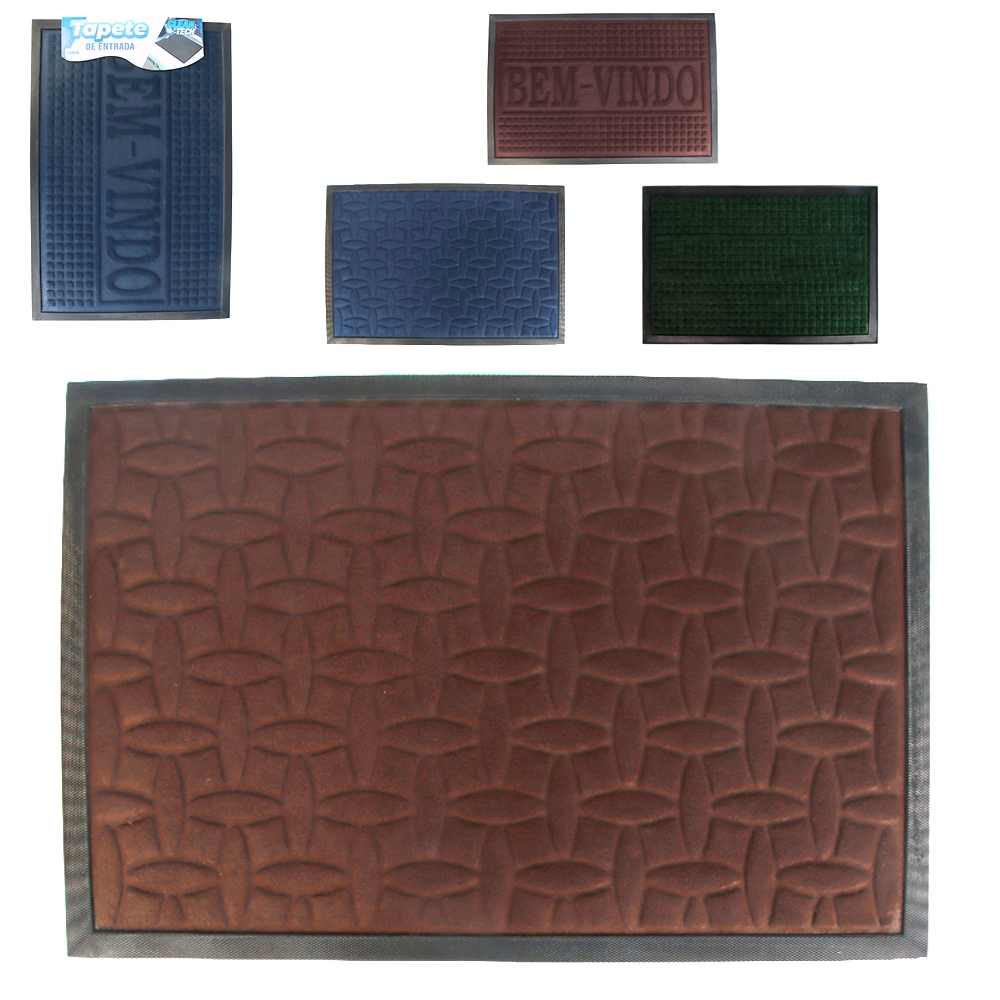 Tapete Capacho Porta de Entrada 40x60 e 45x75 Emborrachado Antiderrapante Decorativo