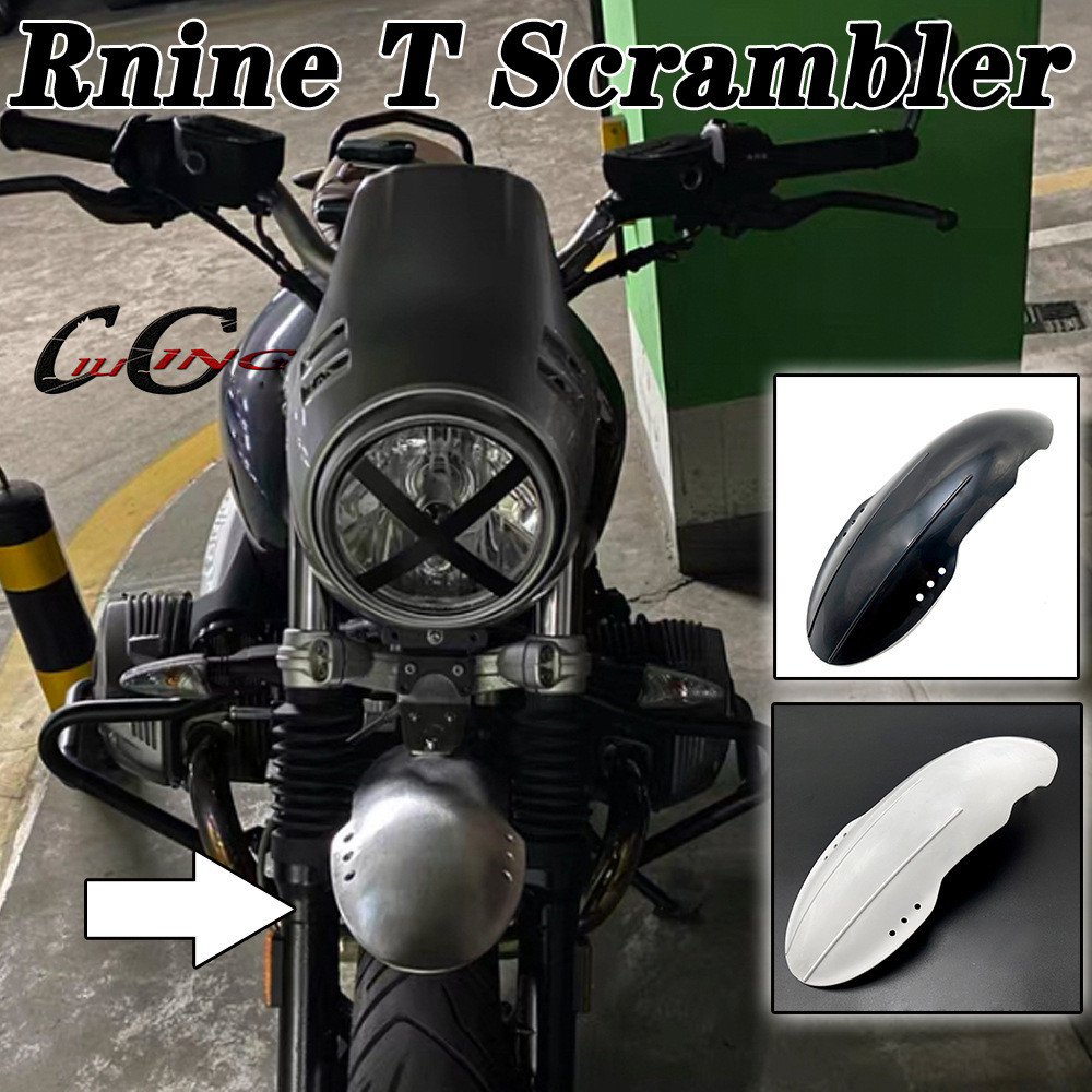 Adequado para BMW RnineT Latte Series motocicleta frente paralama Splashguard modificado guarda-lamas de alta posição