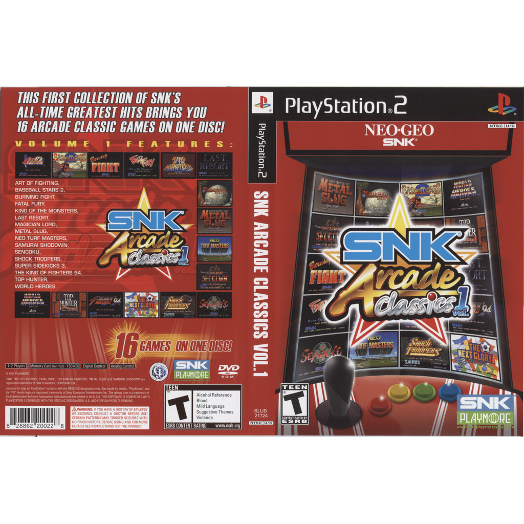SNK Arcade Classics Vol.1 - PS2