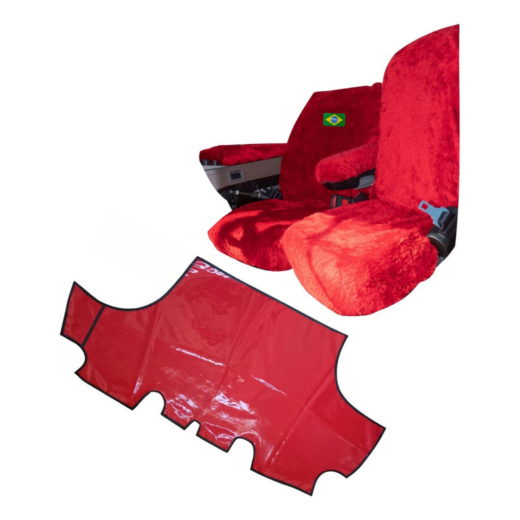 Capa Chinil Motorista Passageiro + Tapete Compatível com Case Farmall 110a