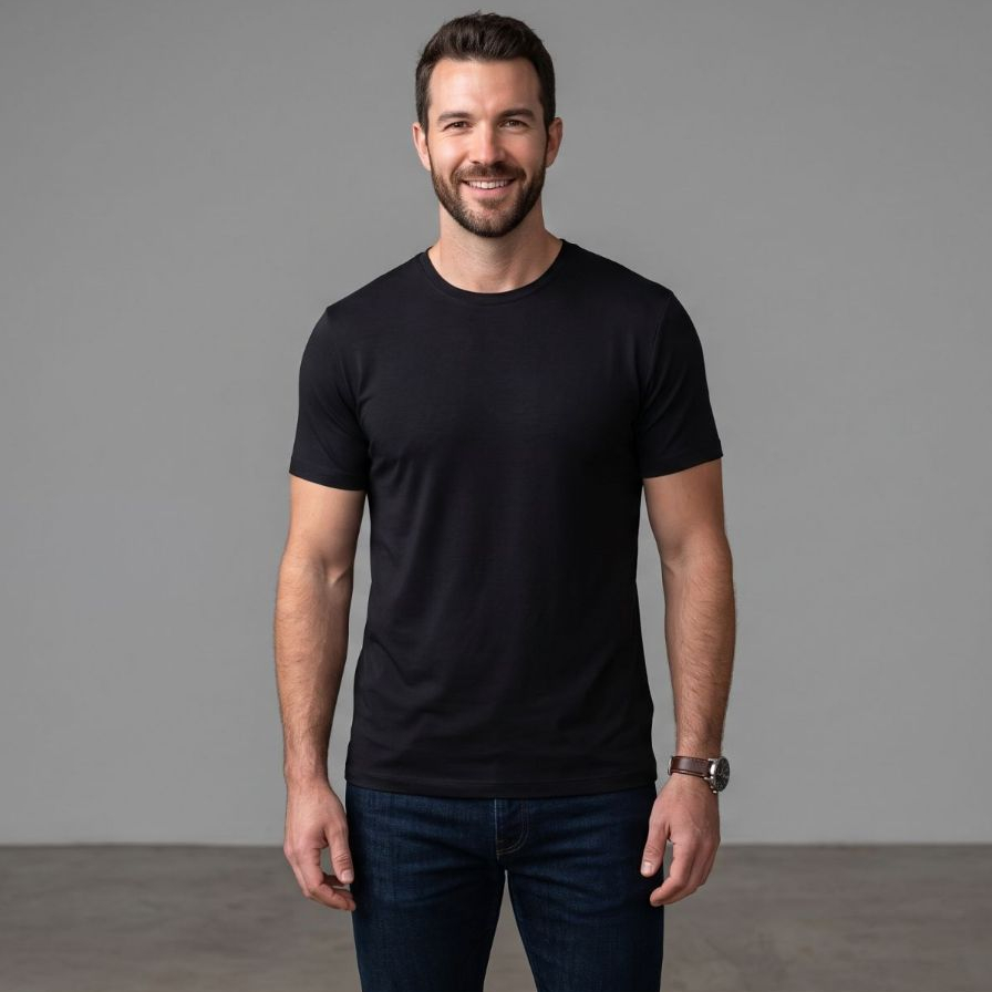 Camiseta Masculina Modal Premium Anti-odor Não Amassa Alta Tecnologia