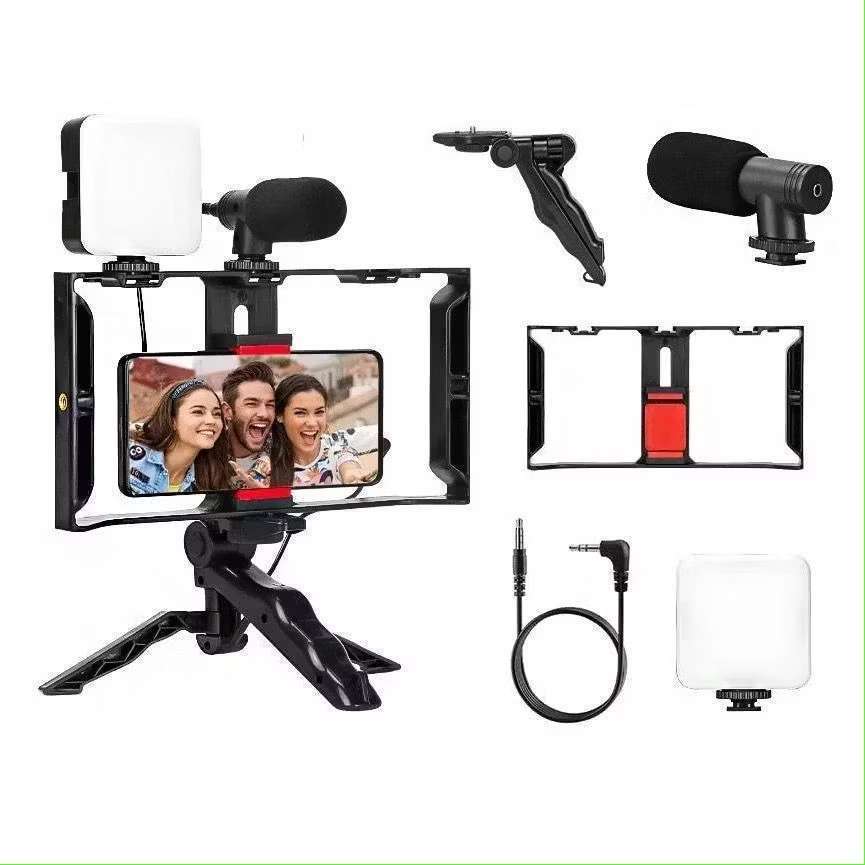 Luz de selfie para celular LED luz stand para  ao vivo set outdoor tiro celular dual handheld estabilizador AY 49X