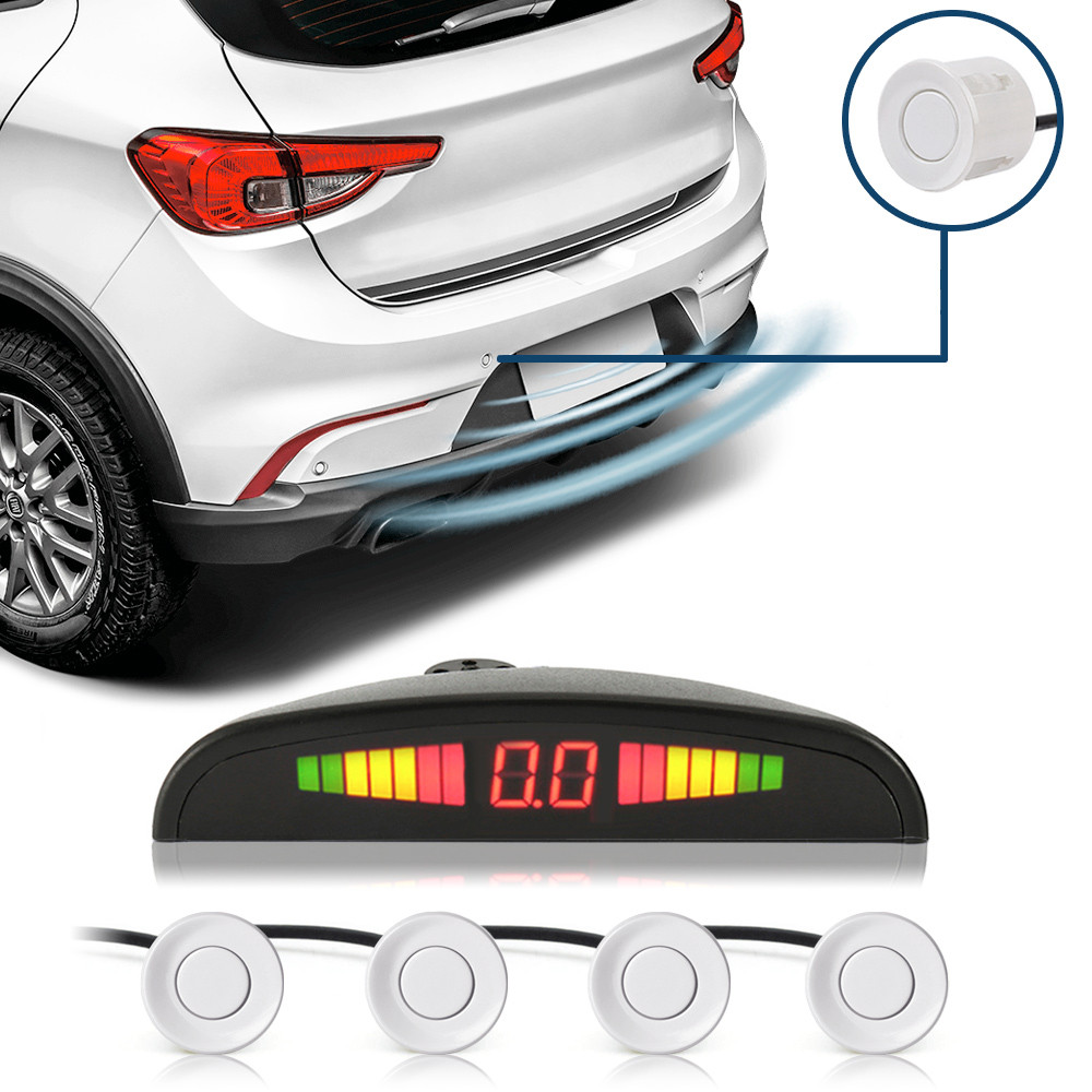 Sensor de Ré Branco Spin 2012 2013 2014 Estacionamento Diâmetro 2,5cm Furo 2,2cm