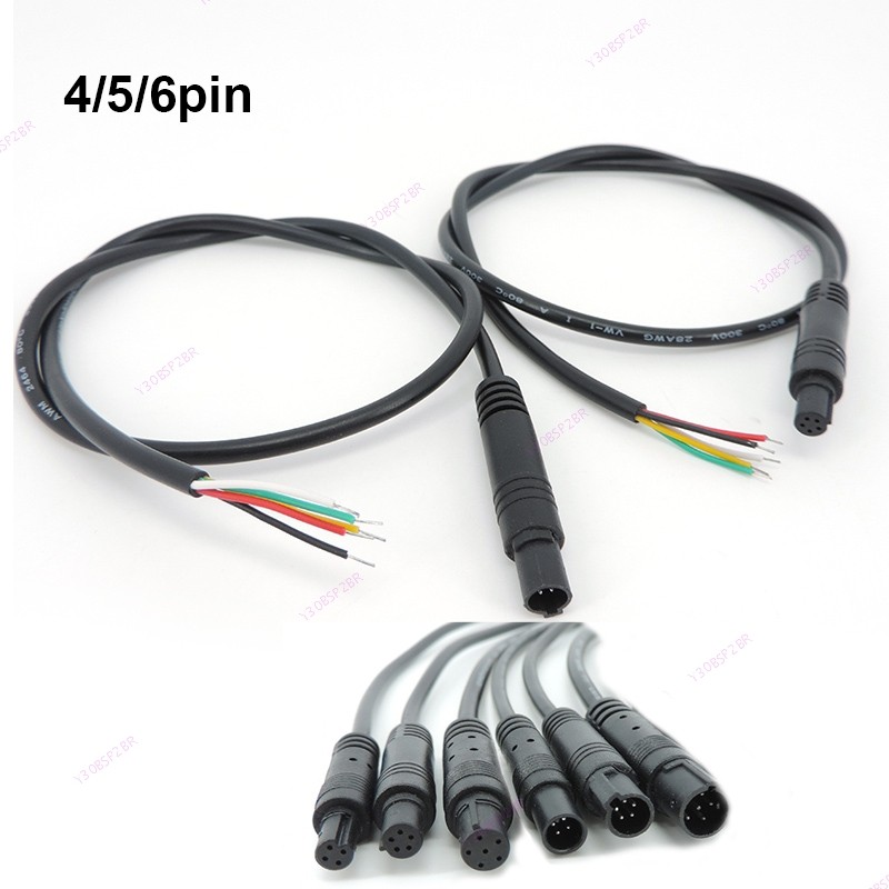 DIY 4Pin 5Pin 6Pin Jack Carro DVR Câmera Cabo De Extensão HD Monitor Veículo Vista Traseira/Back Up Fio Macho Fêmea Plug