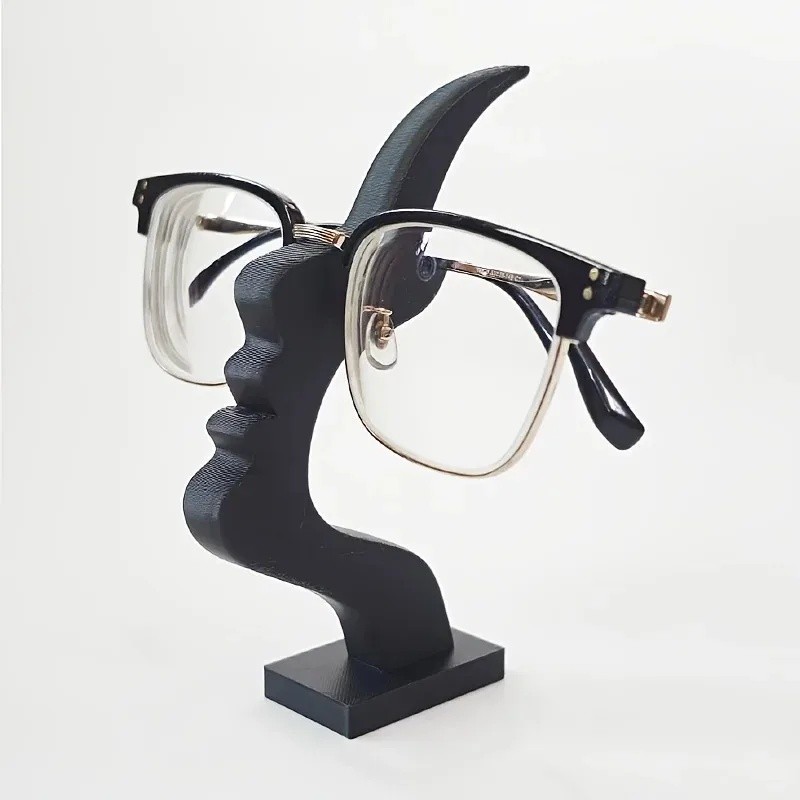 1pc Unique Curved Eyeglass Holder Stand Secure & Artistic Storage Solution Elevate Desk or Nightstand Decor Practical Mi