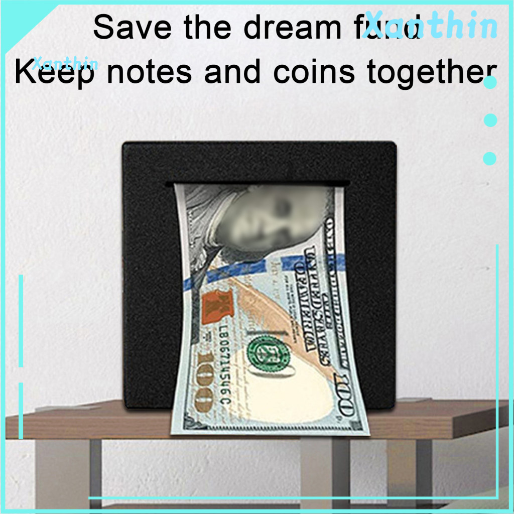Money Box Secure Storage Capacity Metal Piggy Bank Saving for Boys Girls Students Adults – Unopenable Coin Safe for Ho