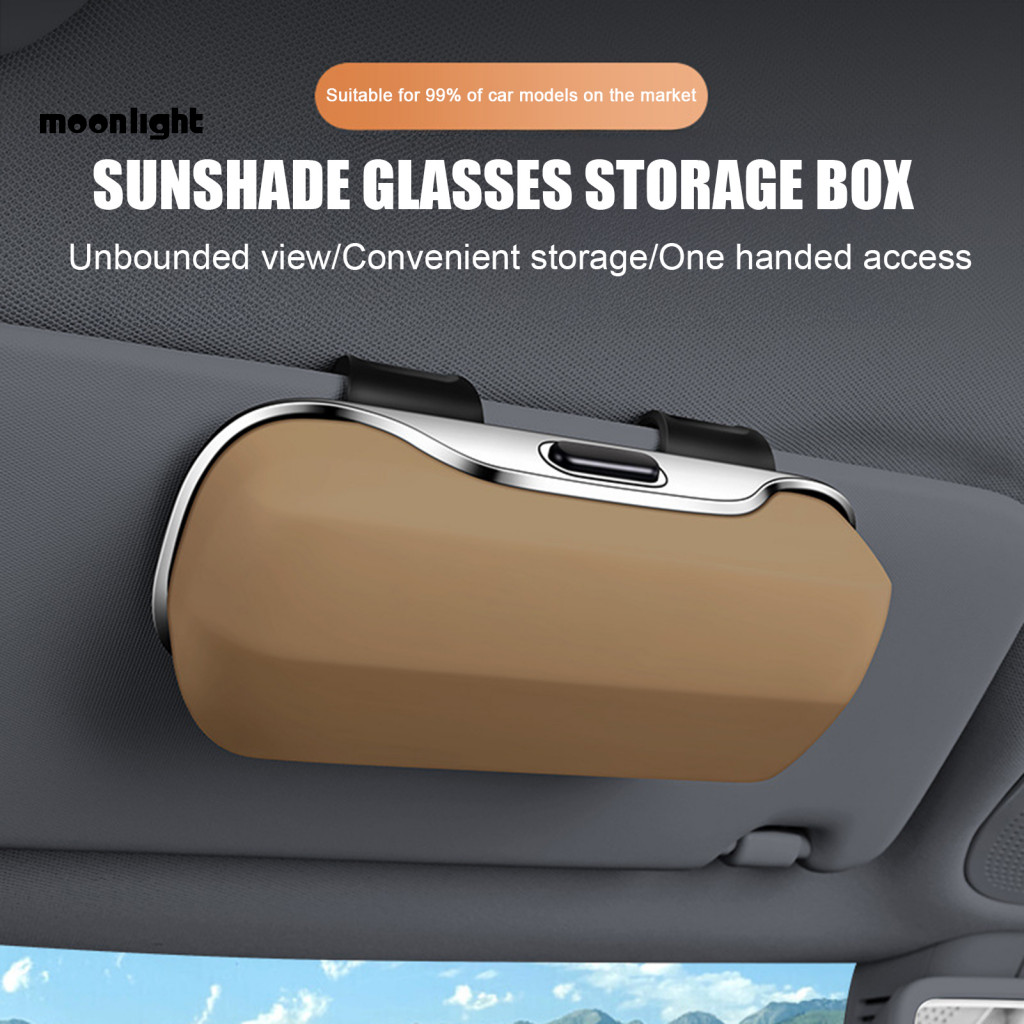 Universal Car Sunglasses Holder Clip Hard Shell Glasses Storage Organizer Easy to Install Visor Case for Secure Eyewear