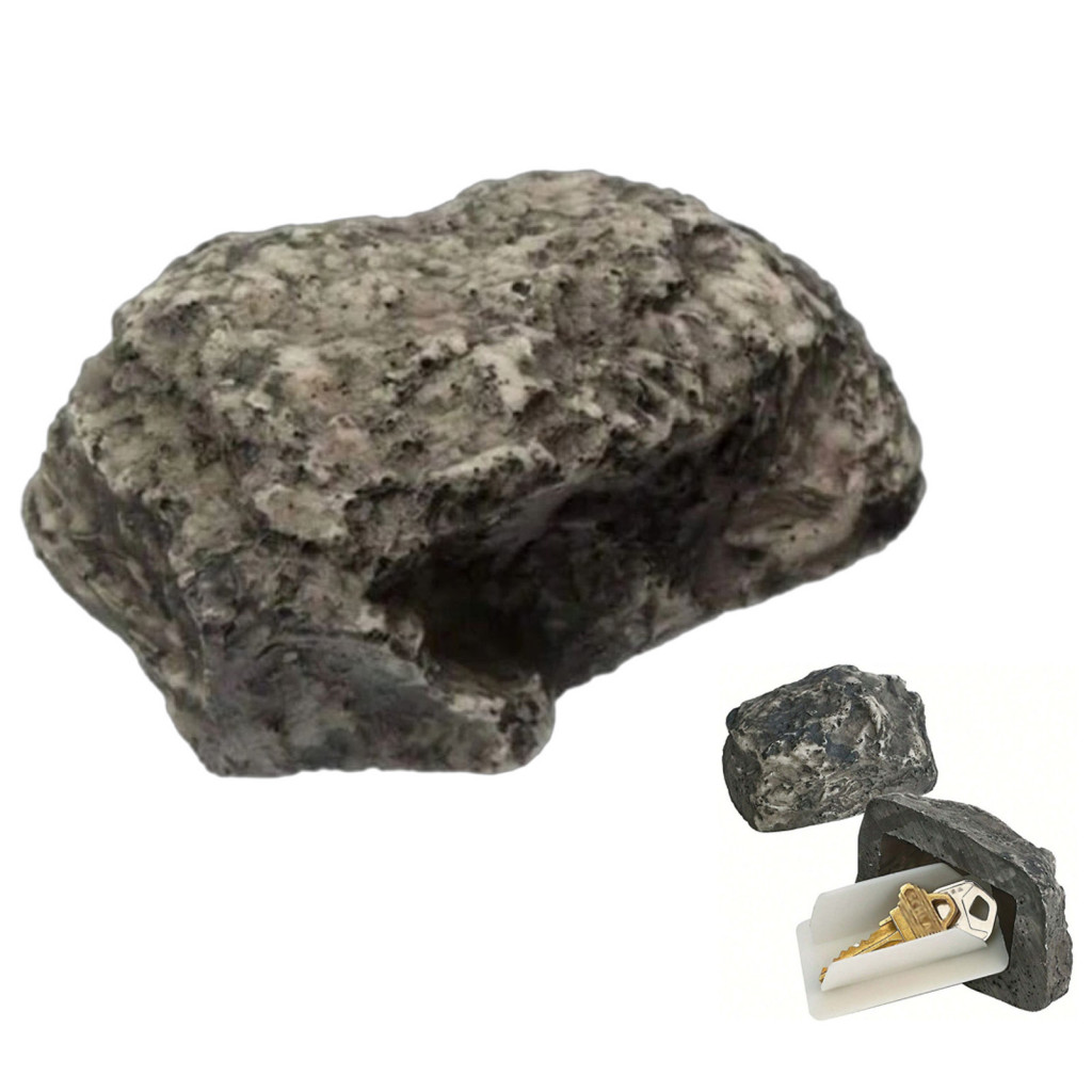 Hidden Outdoor Key Holder Rock Waterproof Fake Safe for Garden Yard Driveway – Secure Spare Hider Realistic Storage fo