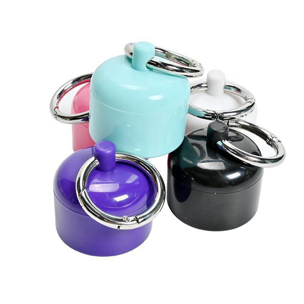 Waterproof Portable Ring Holder Keychain with Secure Cylindrical Slot – Lightweight Jewelry Storage Case for Travel Gy