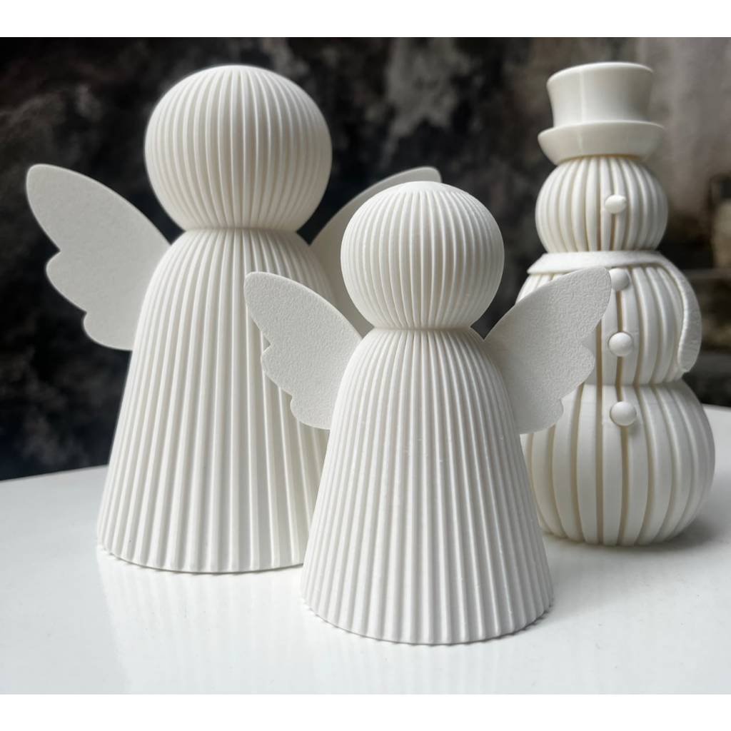 ANJOS + BONECO DE NEVE / DECORAÇÃO NATALINA / MINIMALISTA / 3D / DECORATIVOS / MODERNO E ELEGANTE / NATAL