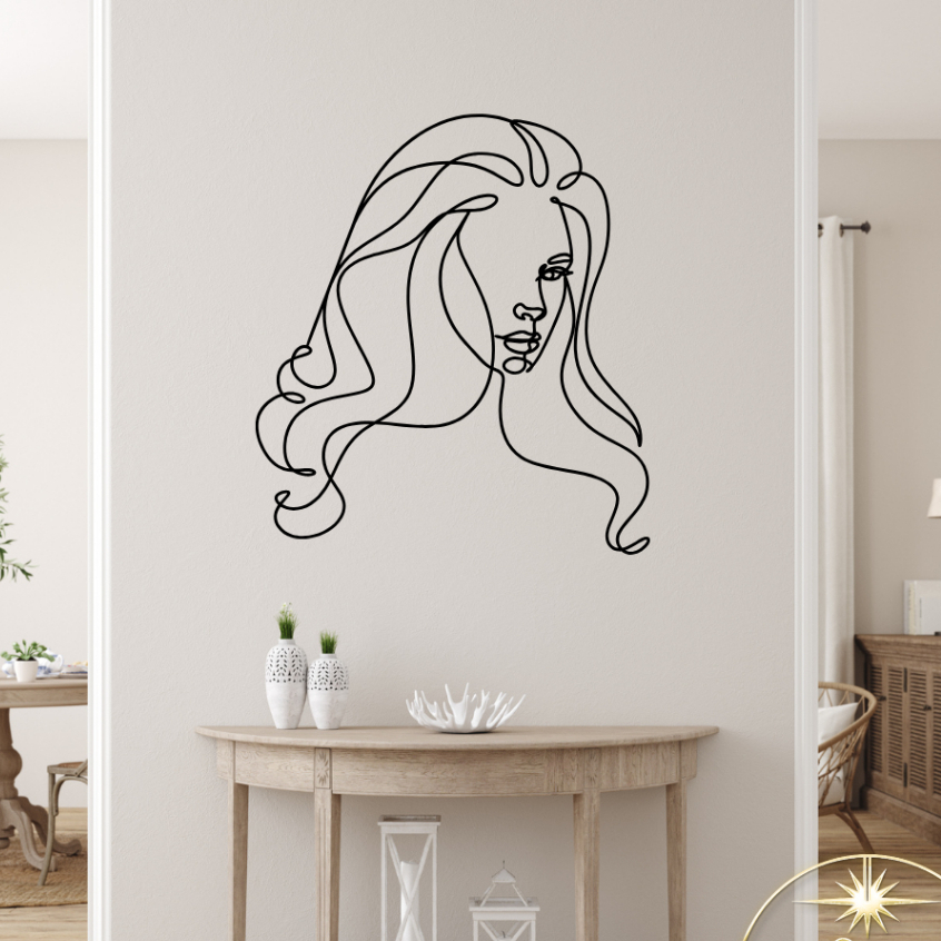 Quadro Decorativo Face Elegante Curvas decoracao parede quarto clínica de estética Quadro Mdf