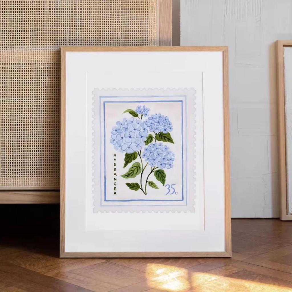 Quadro decorativo Botânica elegante com hortênsia (1 peça)