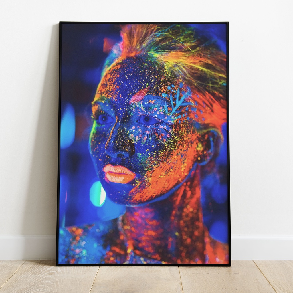 Quadro decorativo fotografia artística neon colorido