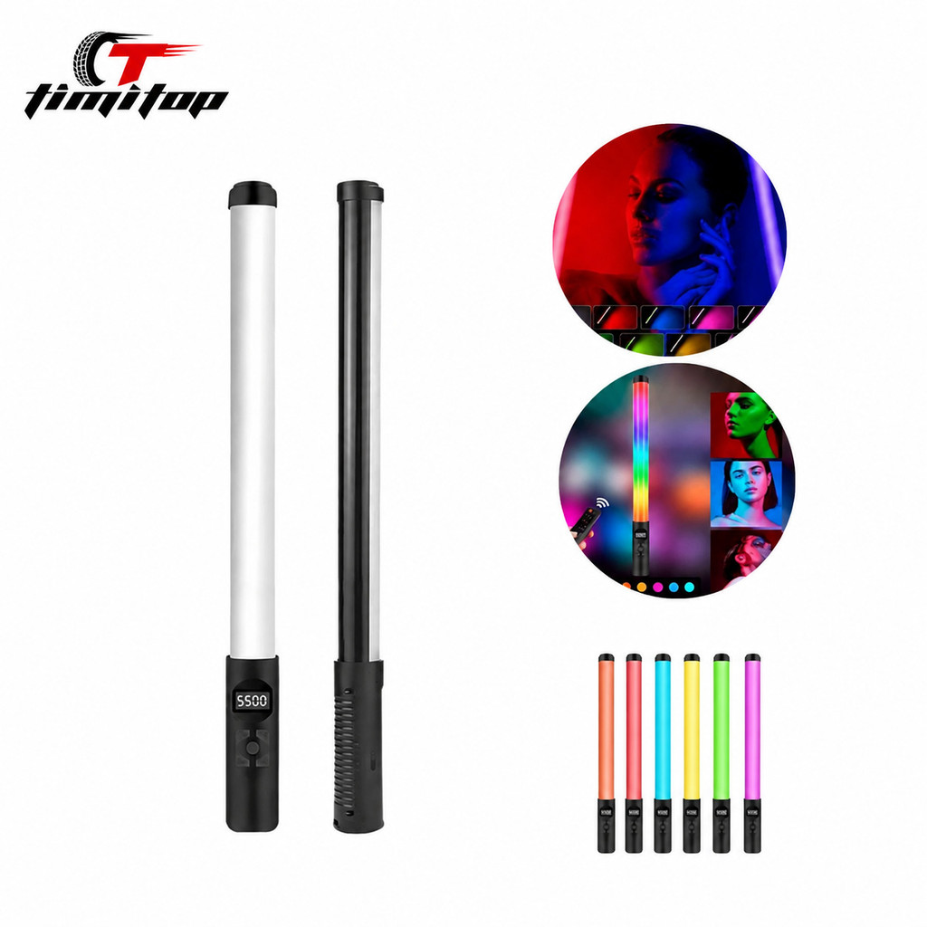Bastão de Luz LED para Fotografia Colorido RGB Light Stick Portátil com Controle