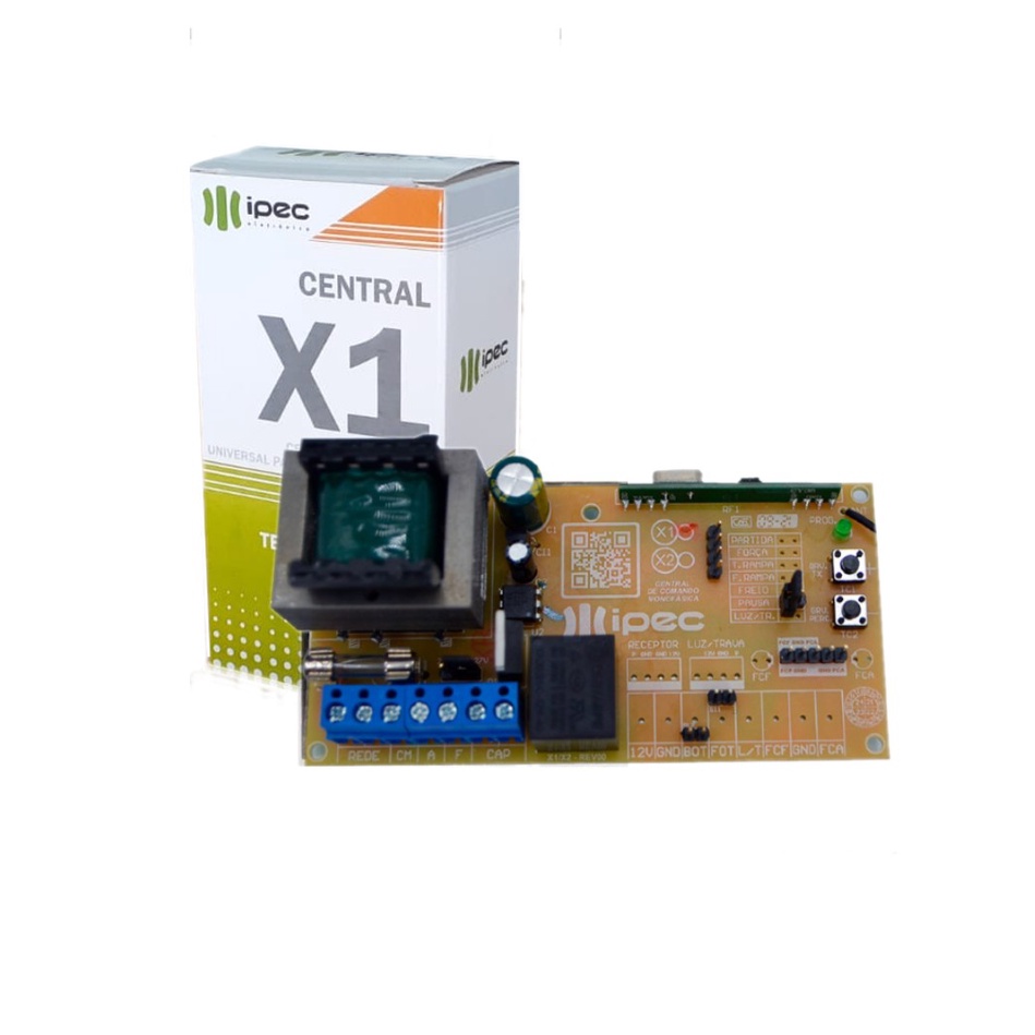 Placa Central Comando Motor Portão Eletrônico + 1 Tx 433mhz