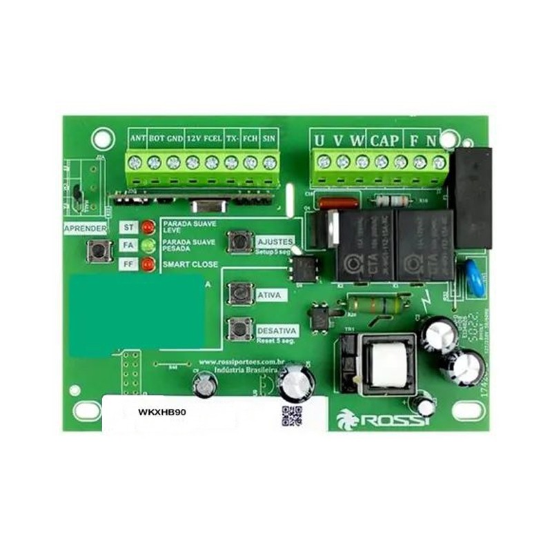 Central Placa de Comando Para Portão Eletrônico Motor 433MHZ Rossi Kxhb30 WKXHB90