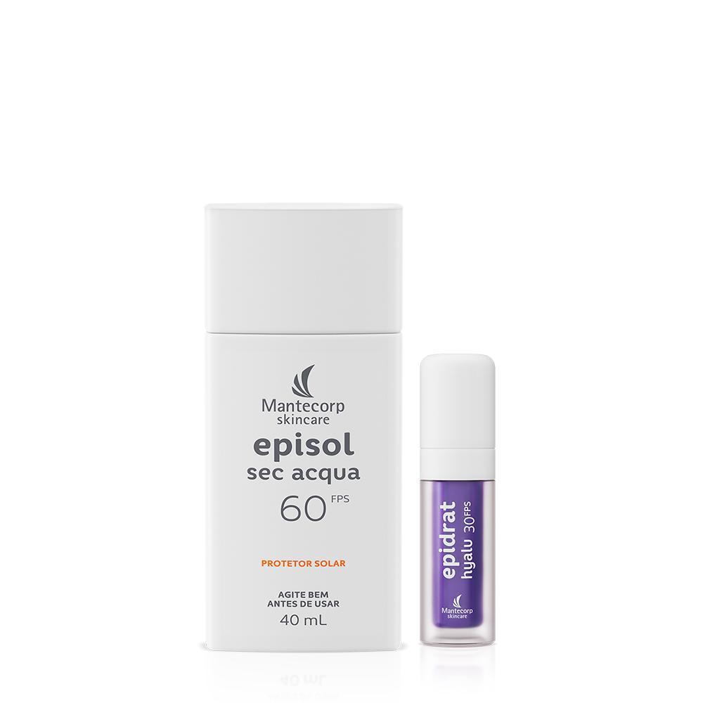 Kit Protetor Solar Episol Sec Acqua Sem cor & Lip Oil Berry