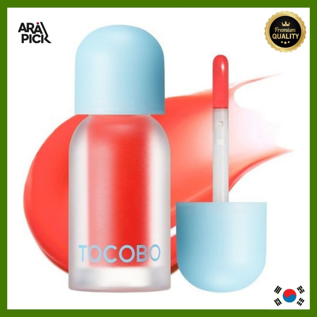 [Tocobo] Juicy Berry Plumping Lip Oil 15 CORAL SODA 4g/Óleo Labial Coreano/Efeito/100 % Genuíno Da AraPick