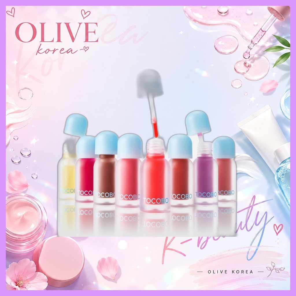 [Tocobo] Juicy Berry Plumping Lip Oil 15 CORAL SODA 4g/Óleo Labial Coreano/Efeito/100 % Genuíno Da Olive Coreia