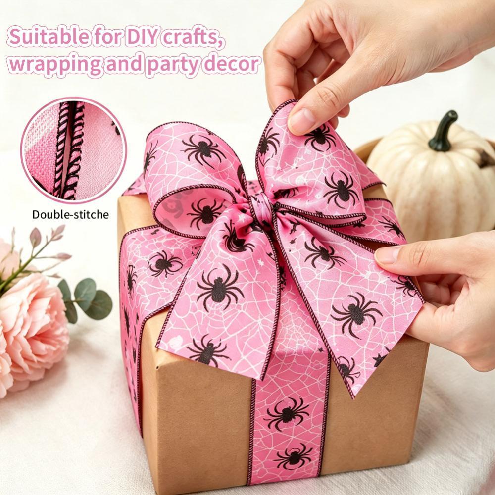 TIK Halloween Fita De Borda Com Fio Decorativa Costurada Para Guirlanda Presente Envoltório Arco Fazendo DIY Artesanato