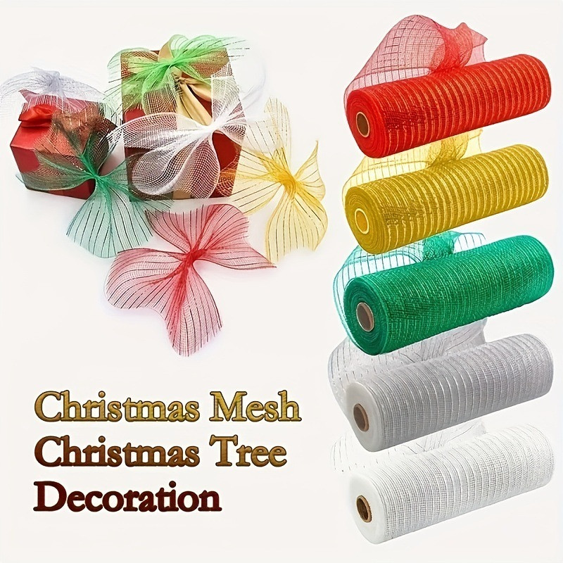 Natal Malha Arco Decoração Rolo DIY Presente PP Fita Colorida De Halloween