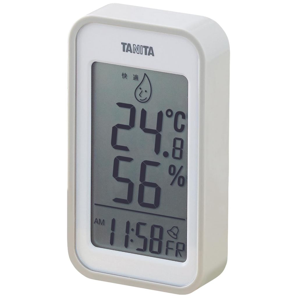 Termohigrômetro TANITA Tela grande Verifique rapidamente o ambiente interno Relógio Calendário Temperatura Umidade Digital Pendurado na parede Mesa Ím