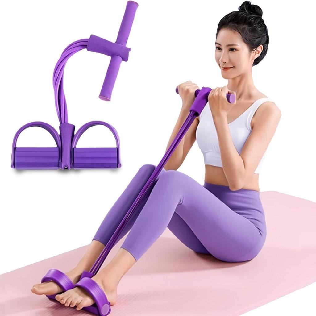 Elástico Extensor Multifuncional com Pedal Exercício Fitness para Treino em Casa