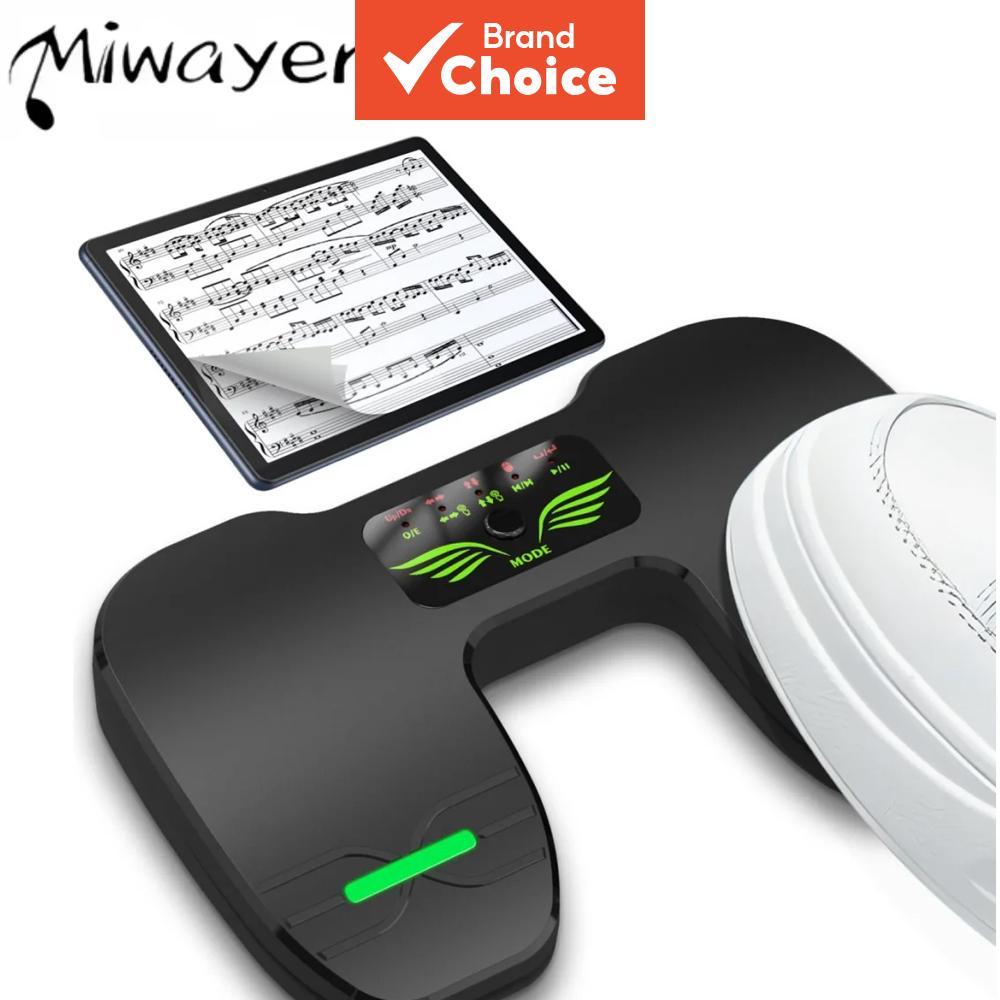 Miwayer Multifuncional Pedal Mãos Livres Página Turner Para Partituras Vídeo Curto Acessório De Guitarra Portátil Músico