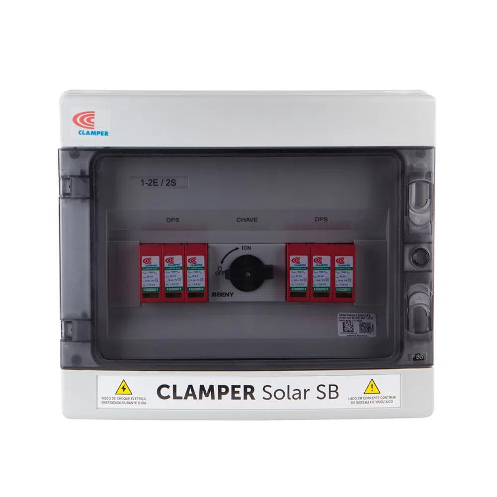 String Box Clamper Solar SB 1040V 32A 2E/2S com Chave