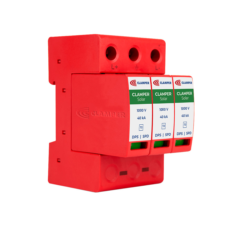 DPS CLAMPER Solar 1000V 40kA - Classe II - Proteção para Sistemas Fotovoltaicos CC