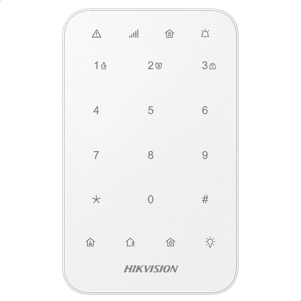 Teclado Sem Fio AX Pro 868MHz DS-PK1-E-WE Hikvision Teclado LED Alarme Smart Home