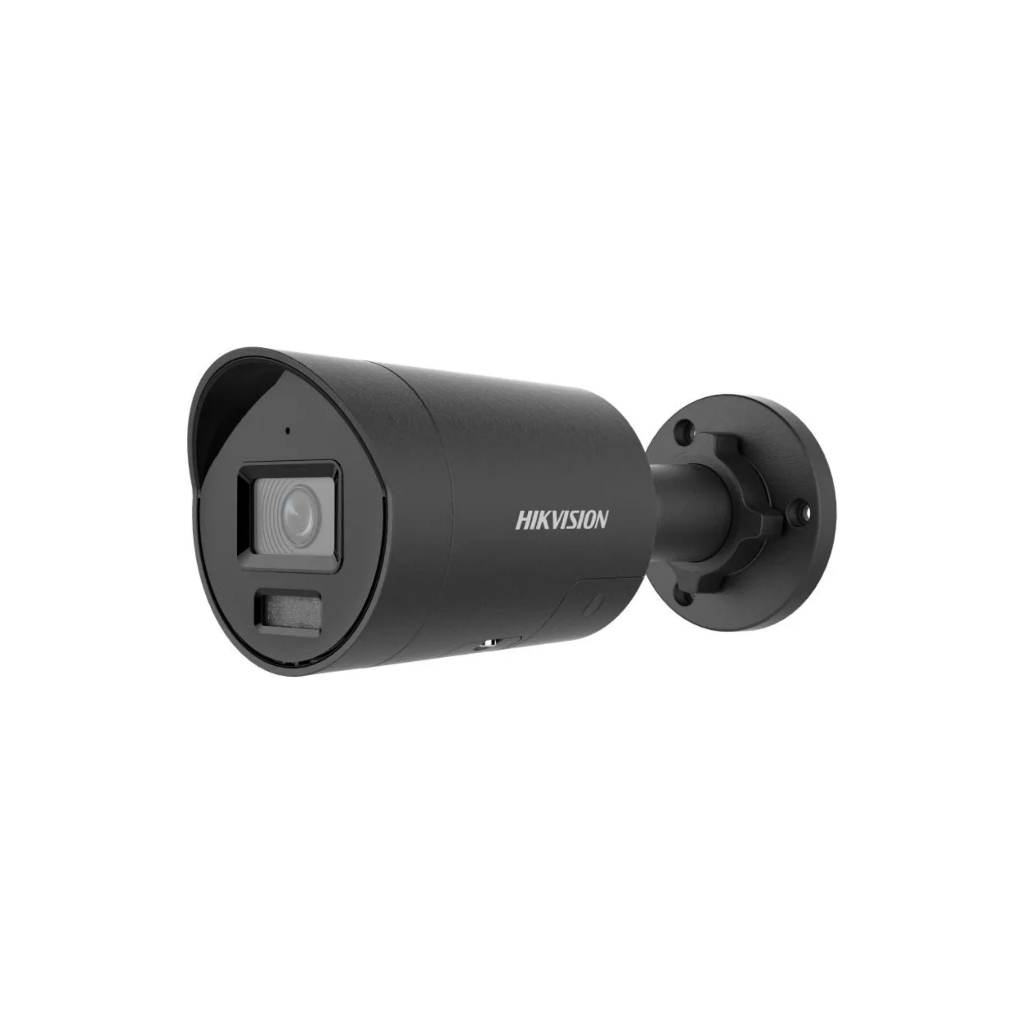 CAMERA BULLET IP 4MP ESTROBO + SIRENE SMART HYBRID COLORVU ACUSENSE BLACK 2.8MM HIKVISION DS-2CD2047G2H-LIU/SL