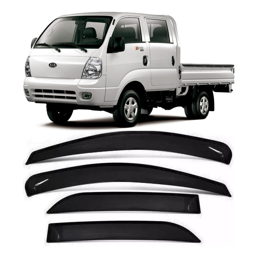 Calha Defletor Chuva Fume Kia Bongo Dupla 2005 2006 2007 2008 2009 2010 e 2011 ATÉ 2023
