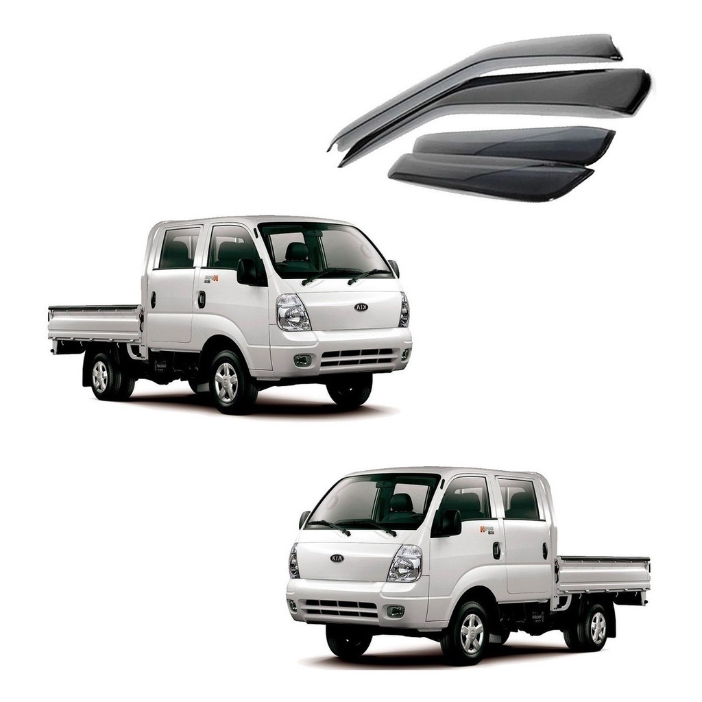 Calha De Chuva Defletor Kia Bongo 2005 A 2017 4 Portas Fume Tiger K4583