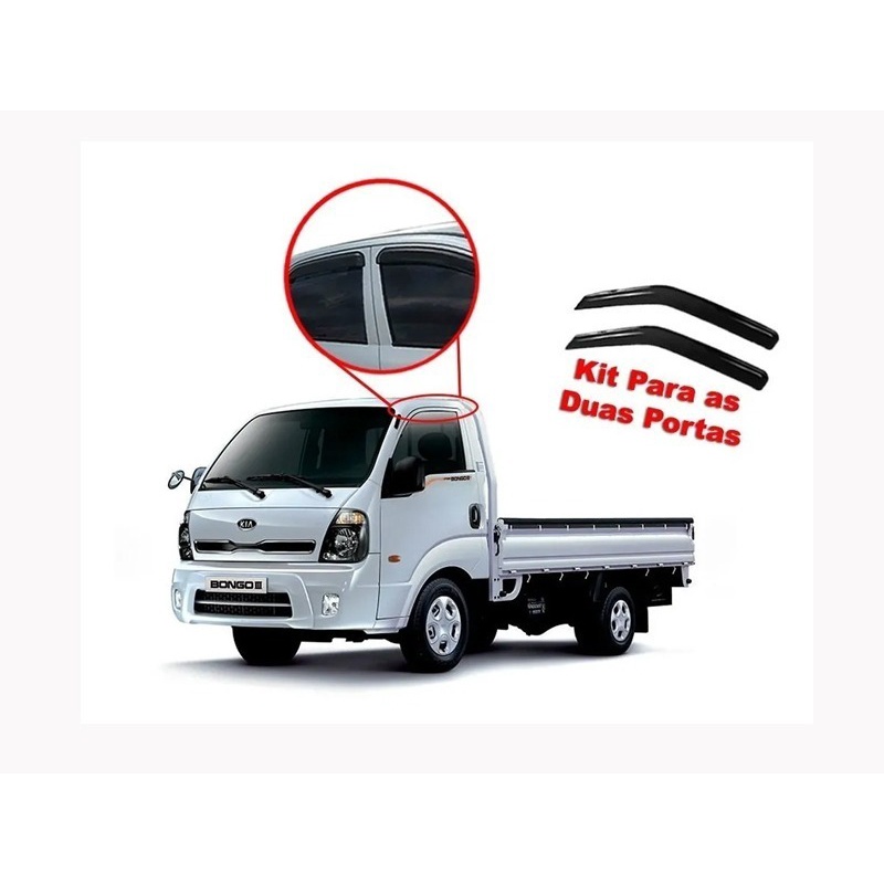 Calha De Chuva Defletor Kia Bongo 2005 A 2016 2 Portas Fume Ecoflex 83.006A