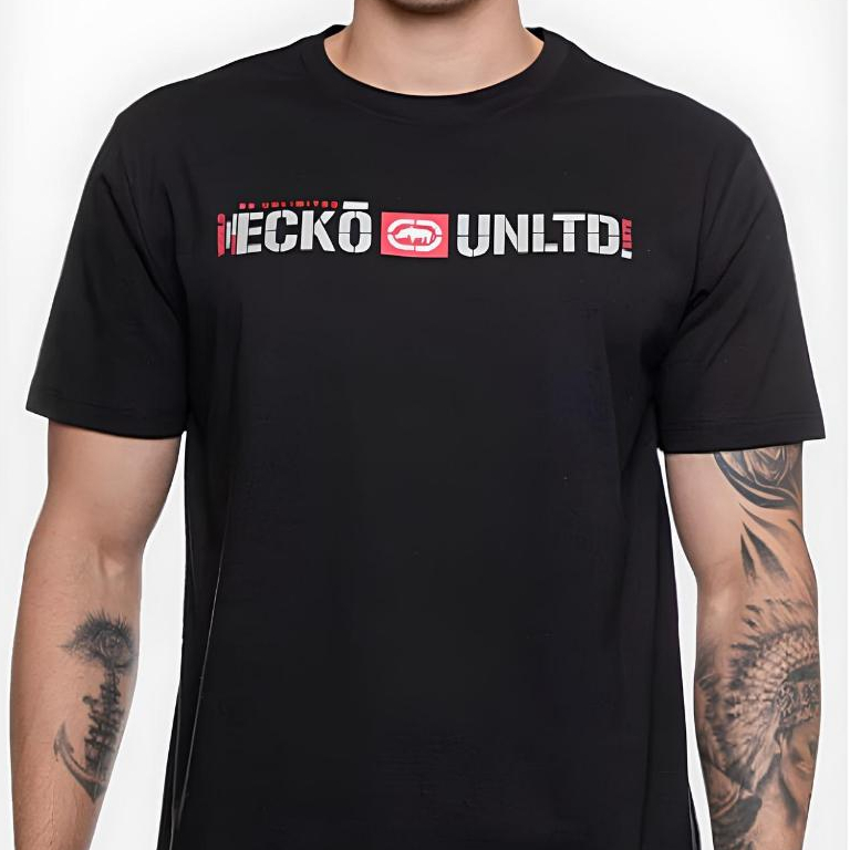 Camiseta Ecko Unltd Original Masculina  Algodão Premium, Estilo Streetwear, Logo Frontal, Conf
