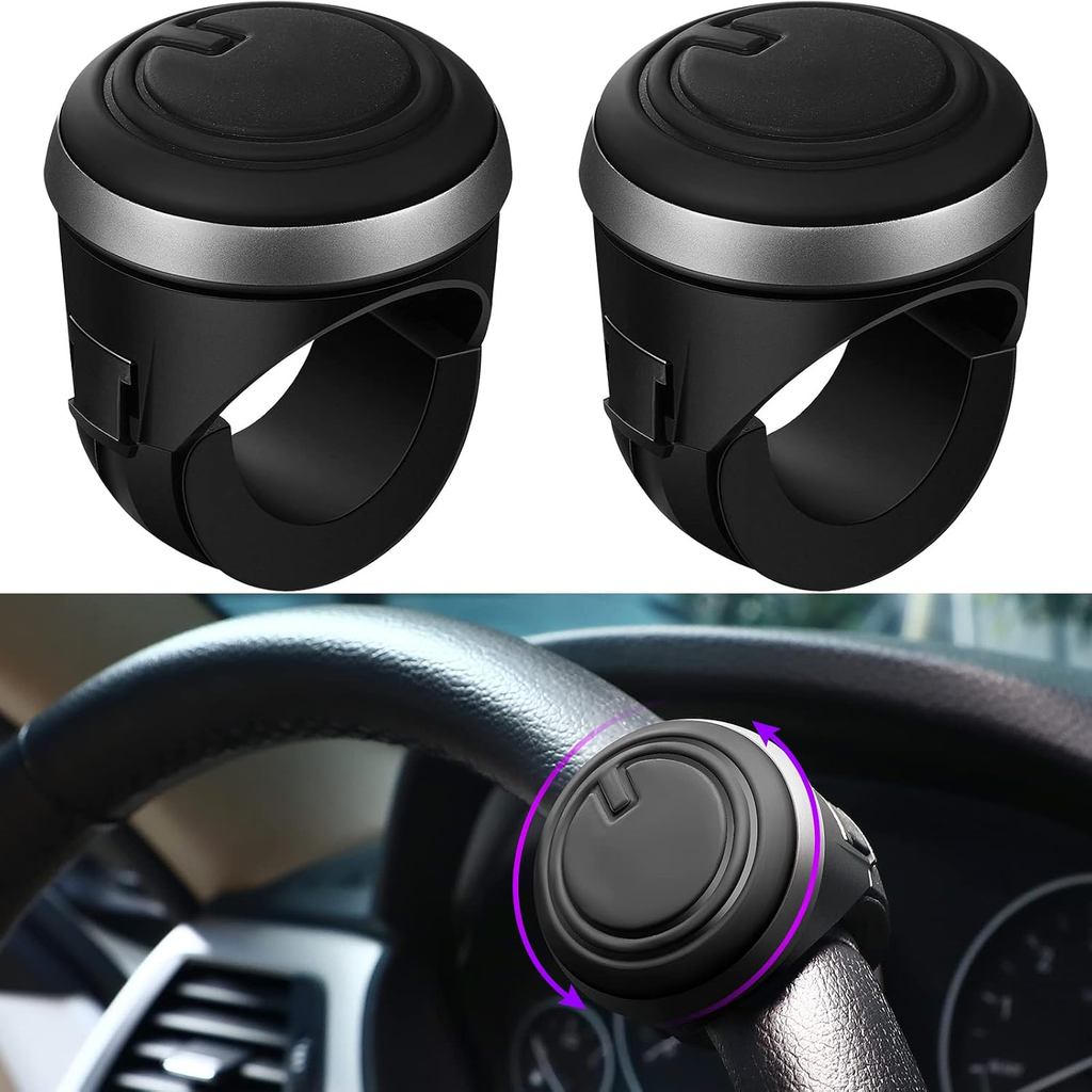 1 Pack Steering Wheel Spinner Knobs Steering Wheel Buddy 360 Degrees Rotation Suicide Knobs with Silicone Surface and Me