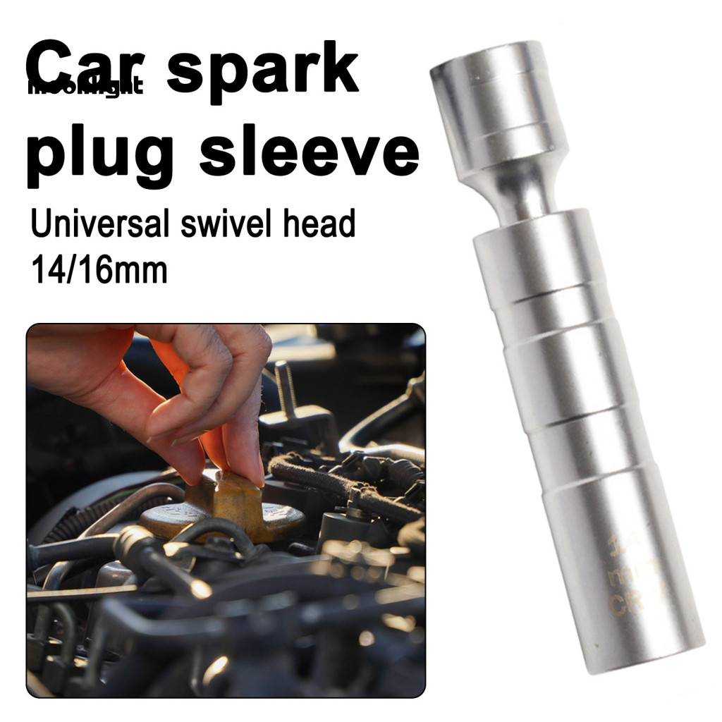 Universal Magnetic Spark Plug Sleeve 14/16mm Thin Wall Joint Removal Tool Automotive Repair Stopper Disassembly for Easy