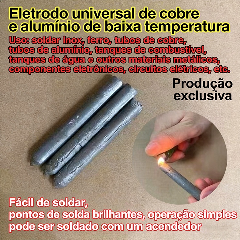 Haste de solda Universal mais leve, reparo de baixa temperatura, haste de soldagem, reparo sem ferramentas domésticas, f