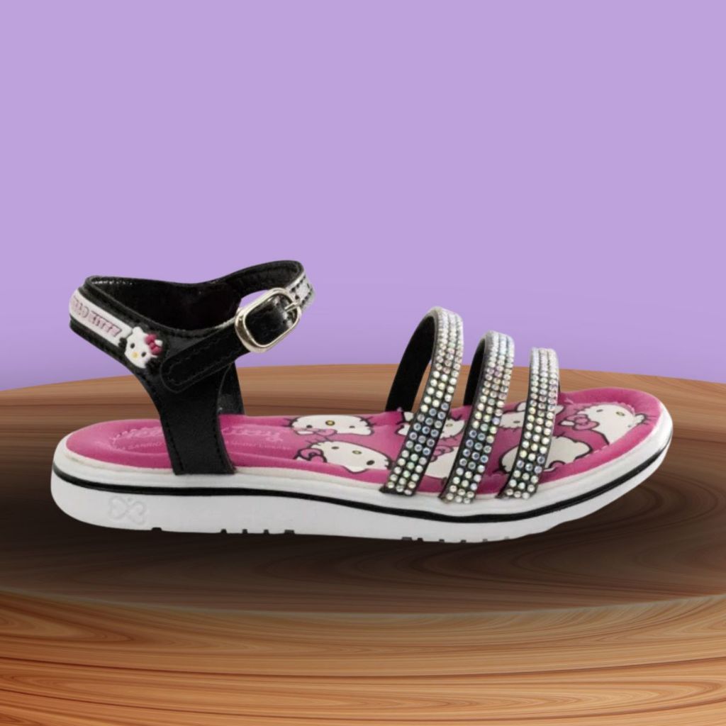 Sandalia Infantil Menina Baixa Hello Kitty Confortável Leve