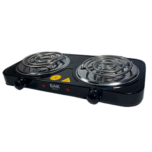 Fogão Bak Fogareiro Elétrico Portátil Espiral F2B110 Compacto Preto 2000W 600°C