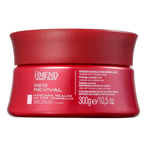 Máscara Amend Red Revival 300g - Reaviva e Matiza Fios Vermelhos