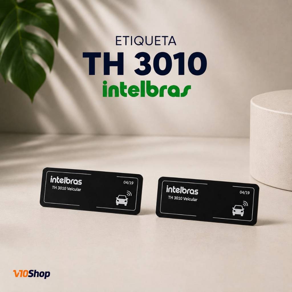 Kit 2 unid. Etiqueta Adesiva Veicular Th 3010 Rfid 900 mhz Intelbras Abertura Cancela Condominios