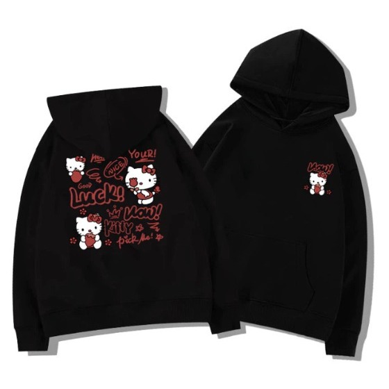 Moletom Feminino Hello Kitty Japonês Confortável Algodão