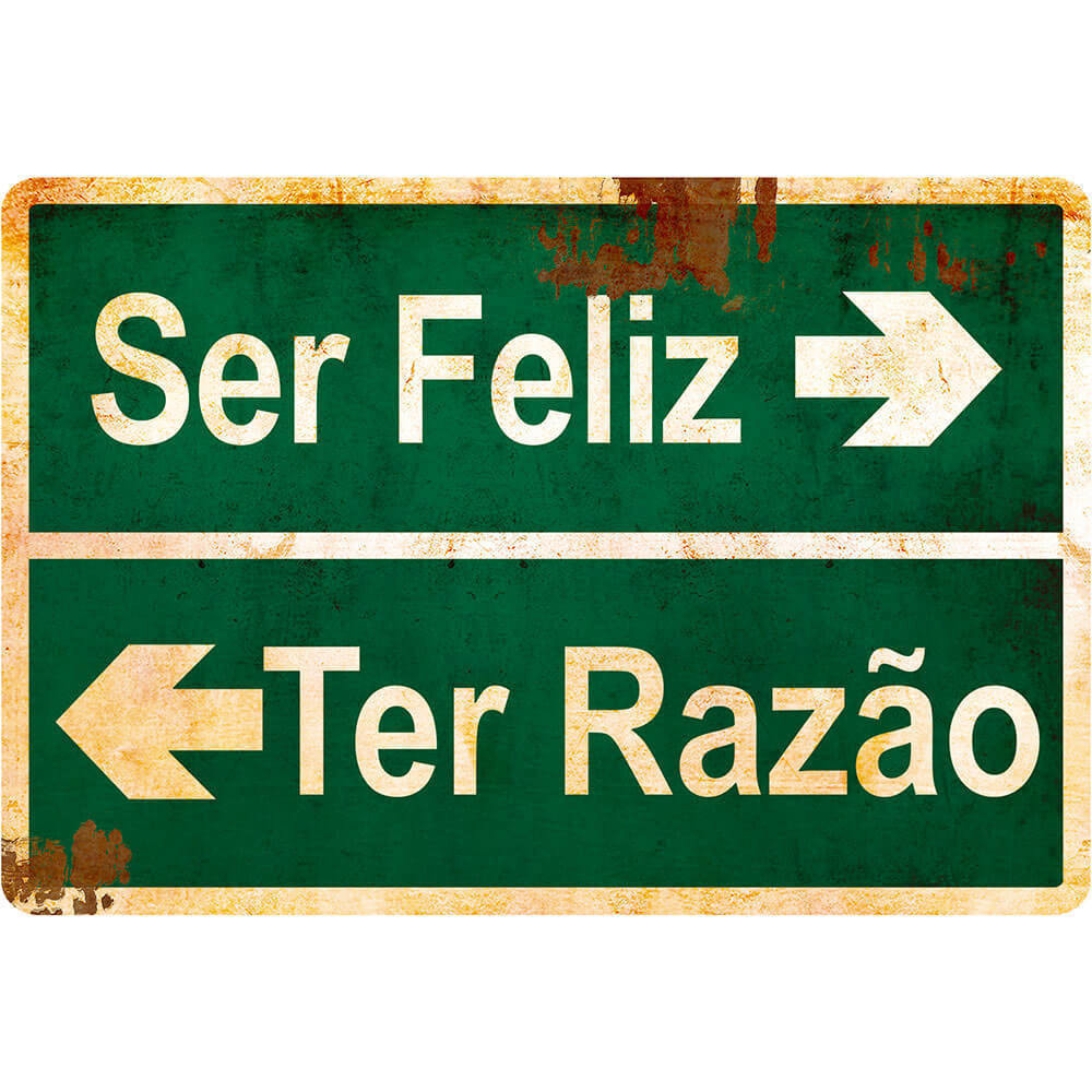 Quadro Decorativo Em Mdf - Frase Ser Feliz Ter - presente